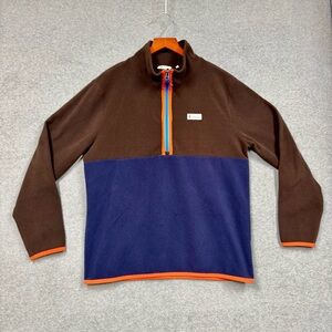 Cotopaxi Fleece Pullover Men’s Large Brown / Navy Half-Zip Retro Outdoor